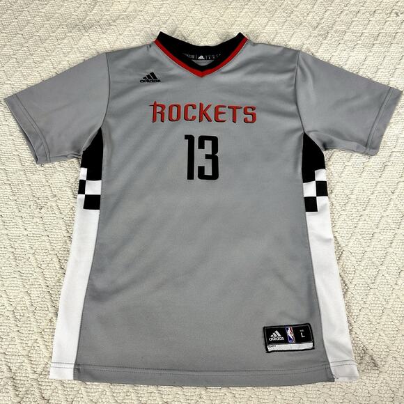 Adidas Houston Rockets James Harden #13 NBA Jersey Gray Men’s Large - Picture 1 of 12